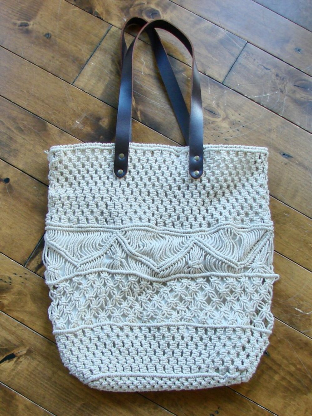 Anthropologie Aphorism Cream Crochet Tote Bag Boho Hippy Hippie Festival Macrame